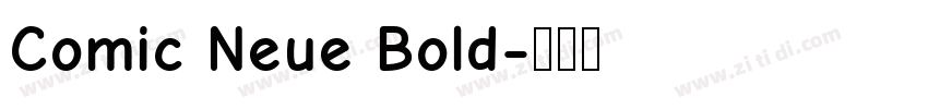 Comic Neue Bold字体转换